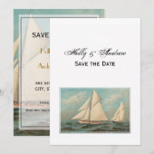 Nautische Vintage Jachten Wedstrijd #1 Reserveer d Kaart (Voorkant / Achterkant)