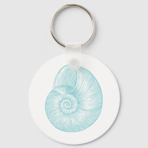 Nautische Vintage Zee Schelp Sleutelhanger