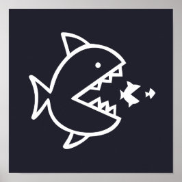 nautische VIS met tanden | Poster