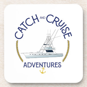 Nautische viscoaster – Catch & Cruise Destin Bier Onderzetter