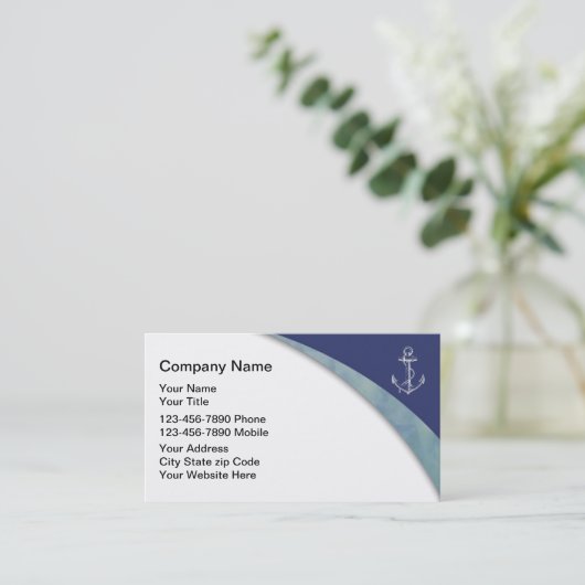Nautische Visitekaartjes (Staand voorkant)