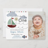 Nautische Vissende partij 1e verjaardag Kaart (Voorkant)