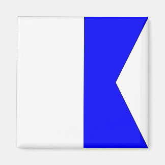 Nautische vlag "A" Alpha magneet