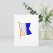 Nautische vlag "A" Briefkaart (Staand voorkant)