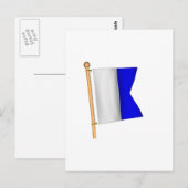 Nautische vlag "A" Briefkaart (Voorkant / Achterkant)