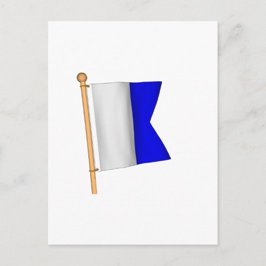Nautische vlag "A" Briefkaart (Voorkant)