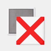 Nautische vlag alfabet teken letter V (Victor) Magneet (Voorkant / Achterkant)