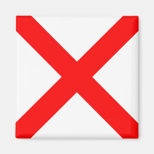 Nautische vlag alfabet teken letter V (Victor) Magneet