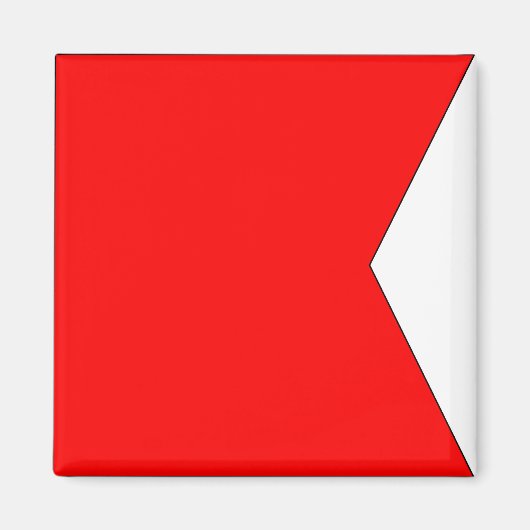 Nautische Vlag "B" Bravo Magneet (Voorkant)