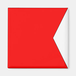 Nautische vlag "B" Bravo Magnet