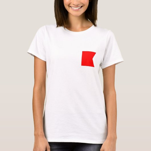 Nautische vlag B T-shirt (Voorkant)