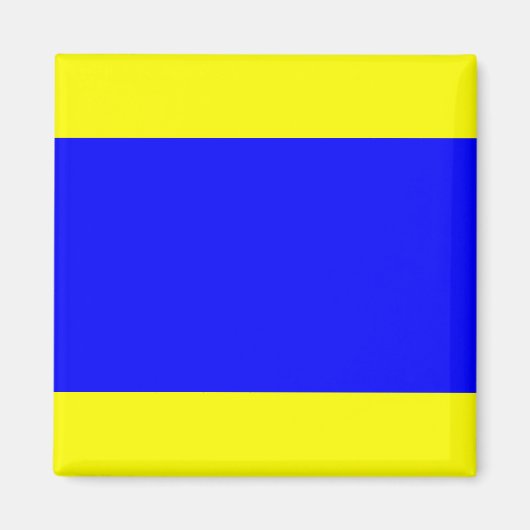 Nautische vlag "D" Delta magneet (Voorkant)