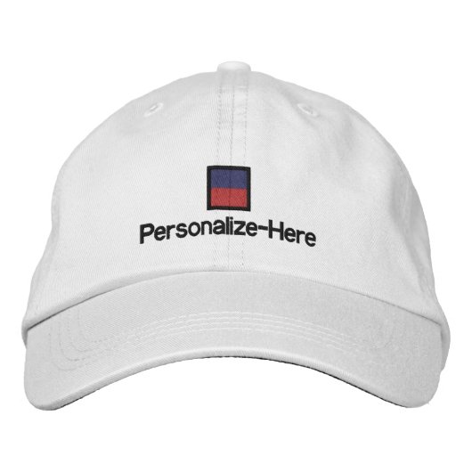 Nautische vlag "E" Gepersonaliseerd Pet van de Boa (Voorkant)