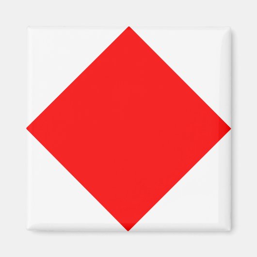 Nautische vlag "F" Foxtrot magneet (Voorkant)