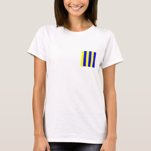 Nautische vlag G T-shirt (Voorkant)