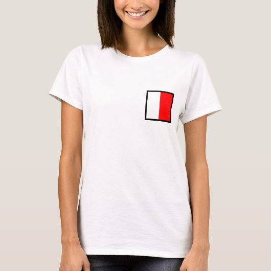 Nautische vlag H T-shirt (Voorkant)