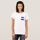 Nautische Vlag J T-shirt (Voorkant volledig)