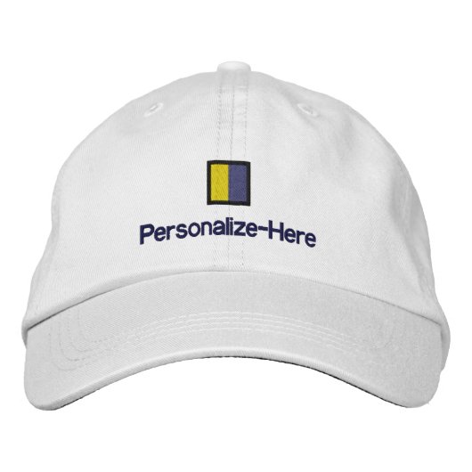 Nautische Vlag "K" Gepersonaliseerd Pet van de Boa (Voorkant)