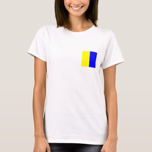Nautische Vlag K T-shirt (Voorkant)