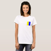 Nautische Vlag K T-shirt (Voorkant volledig)