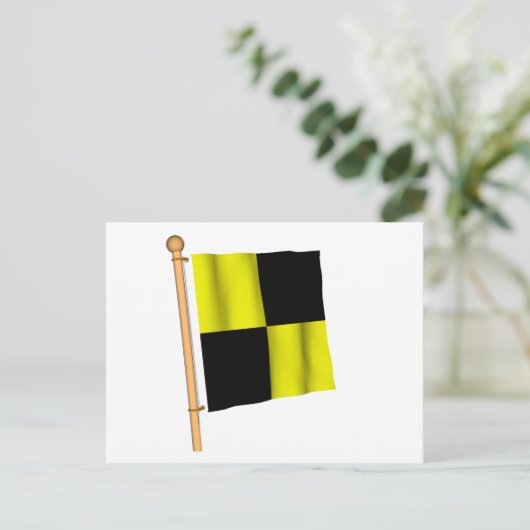 Nautische vlag "L" Briefkaart (Staand voorkant)
