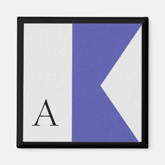 Nautische vlag magneet alfabet letter A (Voorkant)