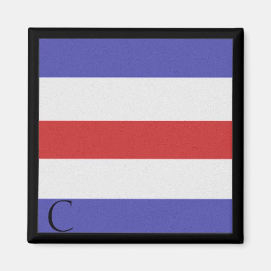 Nautische vlag magneet alfabet letter C (Voorkant)