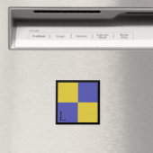 Nautische vlag magneet alfabet letter L (Insitu (Vaatwasser))