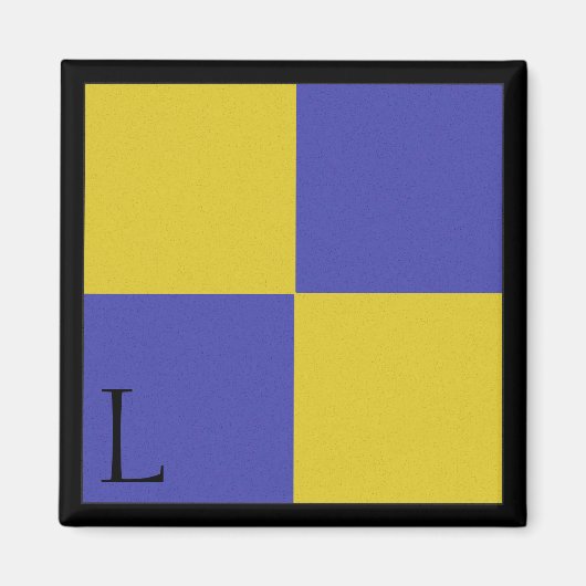 Nautische vlag magneet alfabet letter L (Voorkant)