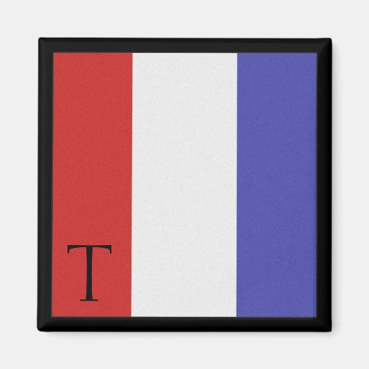 Nautische vlag magneet alfabet letter T (Voorkant)