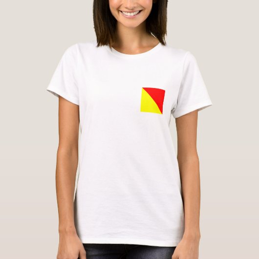 Nautische vlag O T-shirt (Voorkant)