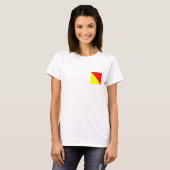 Nautische vlag O T-shirt (Voorkant volledig)