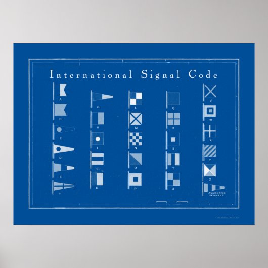 Nautische vlag Poster Art (Voorkant)