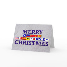 Nautische Vlag - Sandy Christmas Kaart