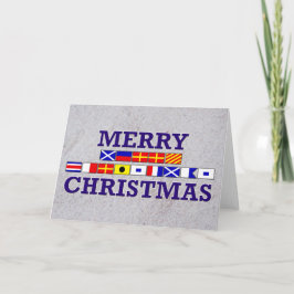 Nautische Vlag - Sandy Christmas Kaart