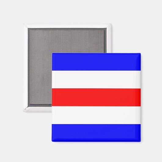 Nautische vlag signaal letter C (Charlie) Magneet (Voorkant / Achterkant)
