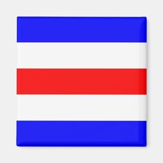 Nautische vlag signaal letter C (Charlie) Magneet (Voorkant)