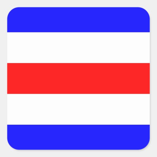Nautische vlag signaal letter C (Charlie) Vierkante Sticker (Voorkant)