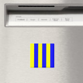 Nautische vlag signaal letter G (Golf) Magneet (Insitu (Vaatwasser))