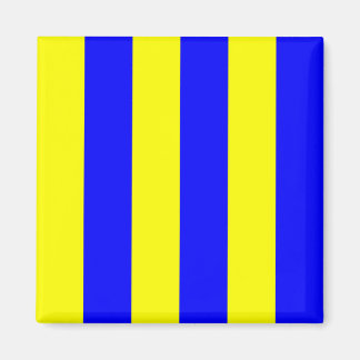 Nautische vlag signaal letter G (Golf) Magneet