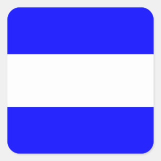 Nautische vlag signaal letter J (Juliet) Vierkante Sticker