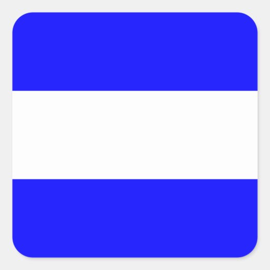 Nautische vlag signaal letter J (Juliet) Vierkante Sticker (Voorkant)