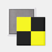 Nautische vlag signaal letter L (Lima) Magneet (Voorkant / Achterkant)