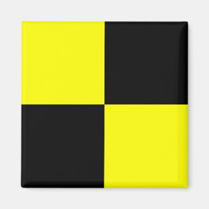 Nautische vlag signaal letter L (Lima) Magneet