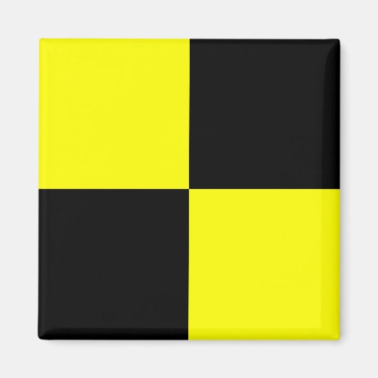 Nautische vlag signaal letter L (Lima) Magneet (Voorkant)