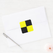 Nautische vlag signaal letter L (Lima) Vierkante Sticker (Envelop)