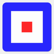 Nautische vlag signaal letter W (whisky)