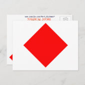 Nautische vlag Signaalbrief F Briefkaart (Voorkant / Achterkant)