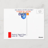 Nautische vlag Signaalletter H Briefkaart (Achterkant)