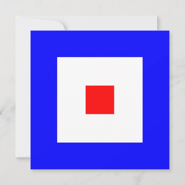 Nautische vlag Signal Whiskey Letter W (Voorkant)